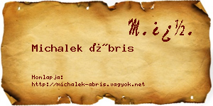 Michalek Ábris névjegykártya